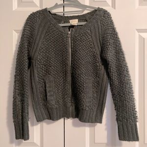 Andrea Jovine -  Dark Grey Zip-Up Sweater